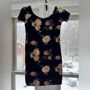 Heart‎ Hips Blue Floral Mini Dress